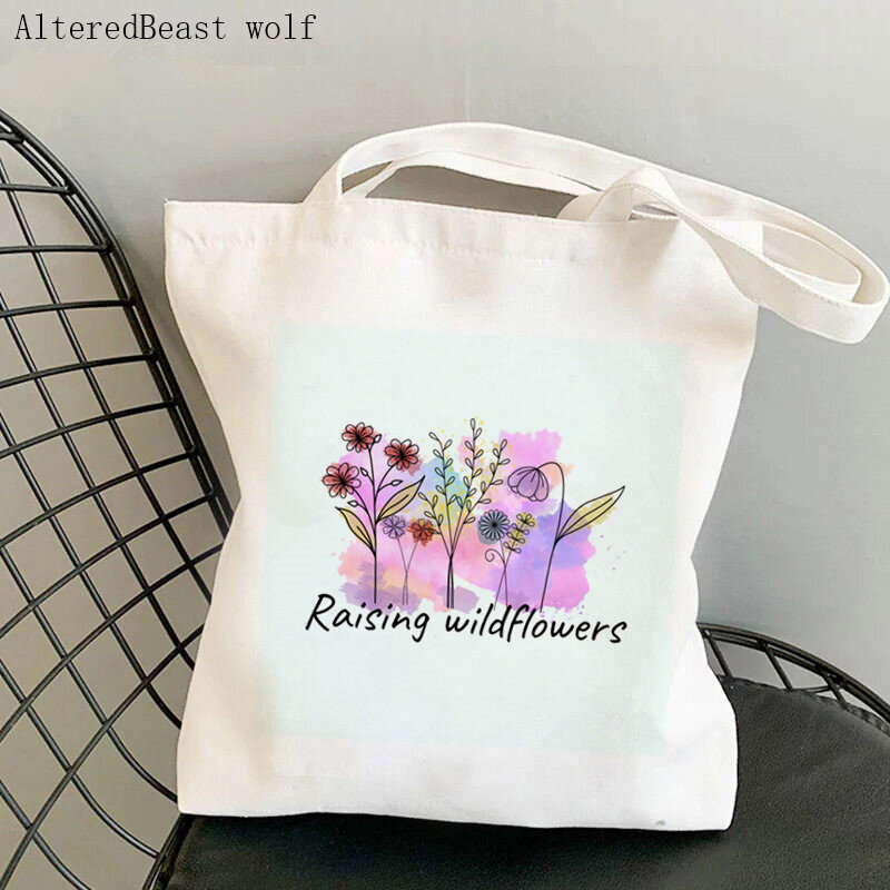 Женская сумка для покупок Зодиак СТРЕЛЕЦ Wildflower Kawaii bag Harajuku Shopping Canvas Shopper Bag женская сумка