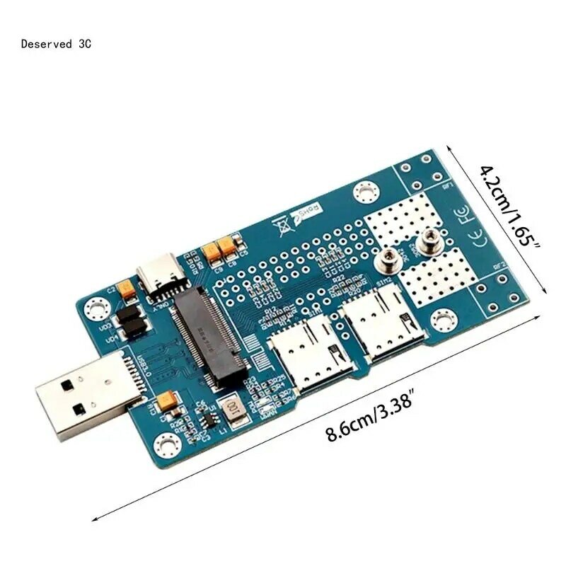 R9CB NGFF M.2 Kartu Nirkabel Kartu Adaptor USB dengan Slot Kartu untuk Modul WWAN LTE untuk Desktop/Sistem