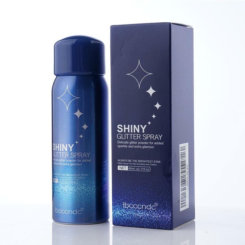 60ml Hair Body Glitter Spray Nightclub Party Shimmery Body Spray viso Starry Holographic Lasting Highlighter Body Glow Powd T2W8