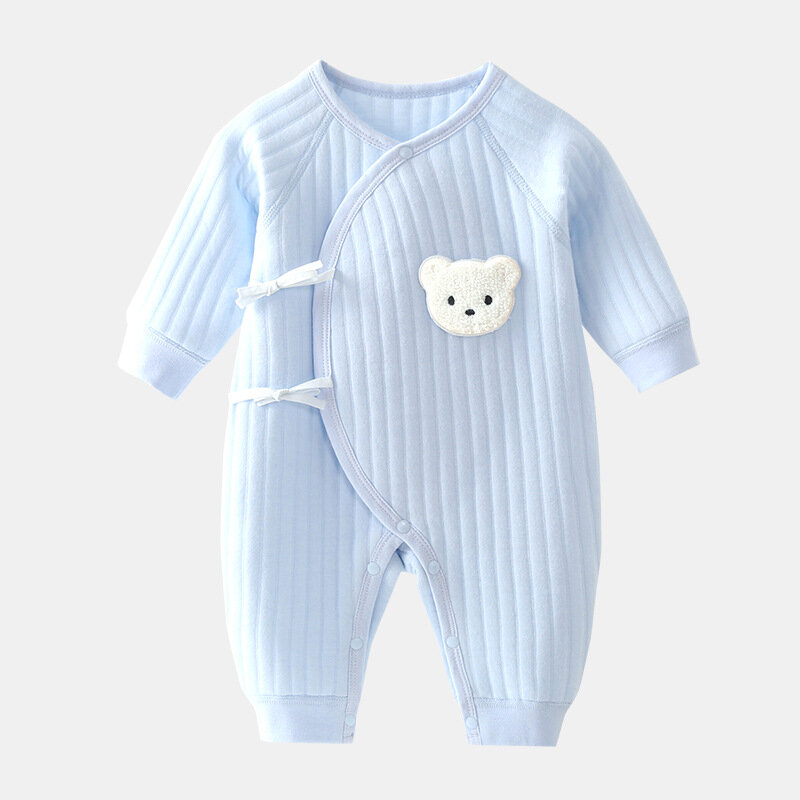 Boys Girls Bodysuit Newborn Onesie Clothes Cotton Toddler Home Wear  0-6M Thickened Spring and Autumn Clothing