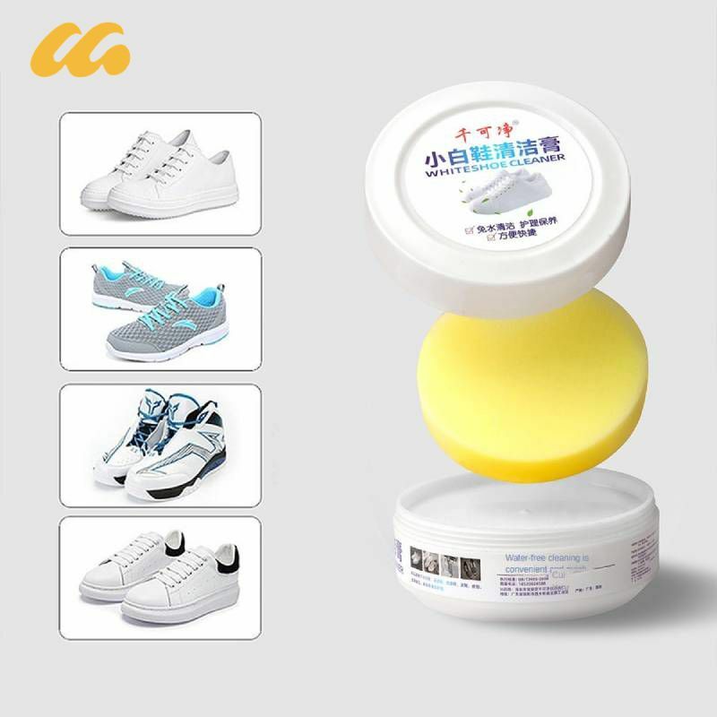 120ML Small White Shoe Cleaning Cream Multifunctional Foam Shoe Polishing Artifact Maintenance Strong Decontamination Household