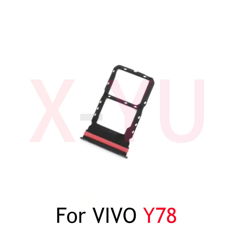 Substituição do adaptador do slot para VIVO Y78 e Y78 Plus, suporte da bandeja do cartão SIM, peças de reparo