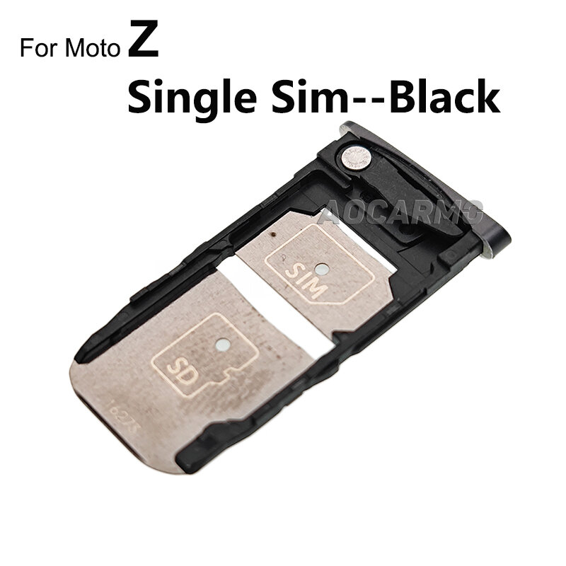 Aocarmo Für Motorola Moto Z XT1650 Dual/Einzelne Sim Karte Tray Halter Slot Ersatz Teile