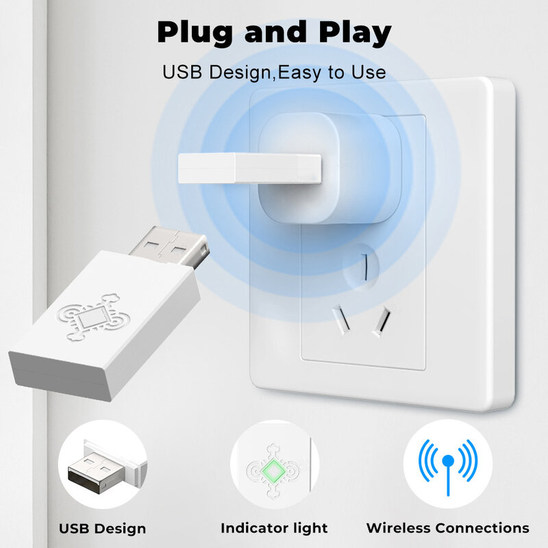 Tuya ZigBee Signal Repeater USB Signal Amplifier Extender ZigBee Gateway Smart Home Devices Smart Automation For Smart Life MQTT