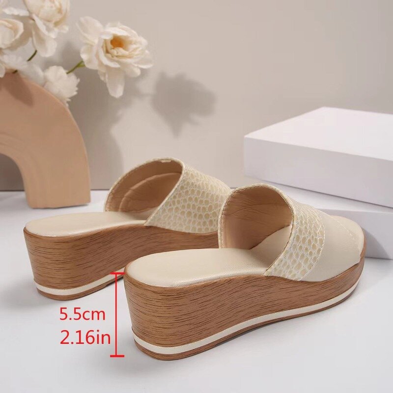 2024 estate nuove donne sandali da donna pantofole con suola inclinata comodi sandali Casual da donna con plateau scarpe da donna