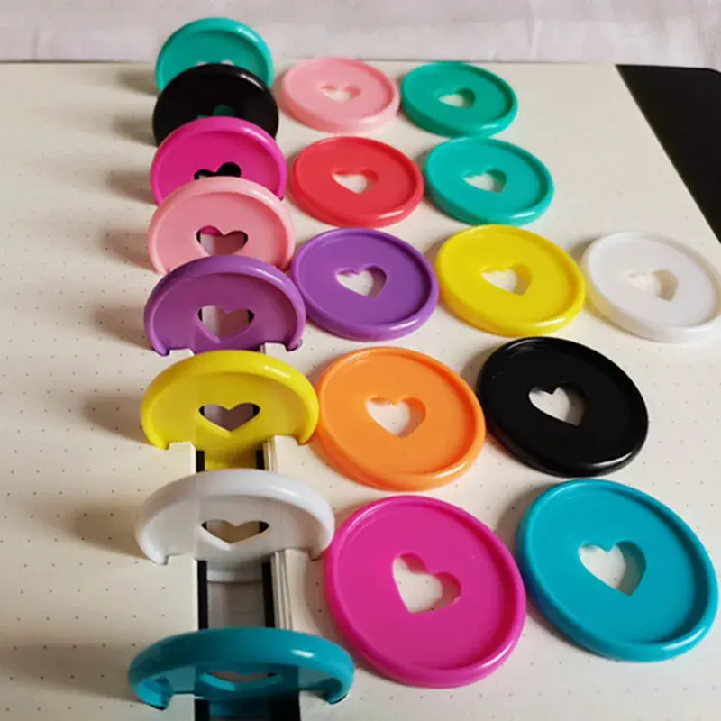 Plastic binding ring 100PCS book binding button mushroom hole binding clip ring notepad loose-leaf coil disc buckle