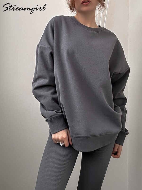 Streamgirl-Sweat-shirt PVD en coton violet pour femme, pulls de style coréen, surdimensionné, printemps, Y-2024