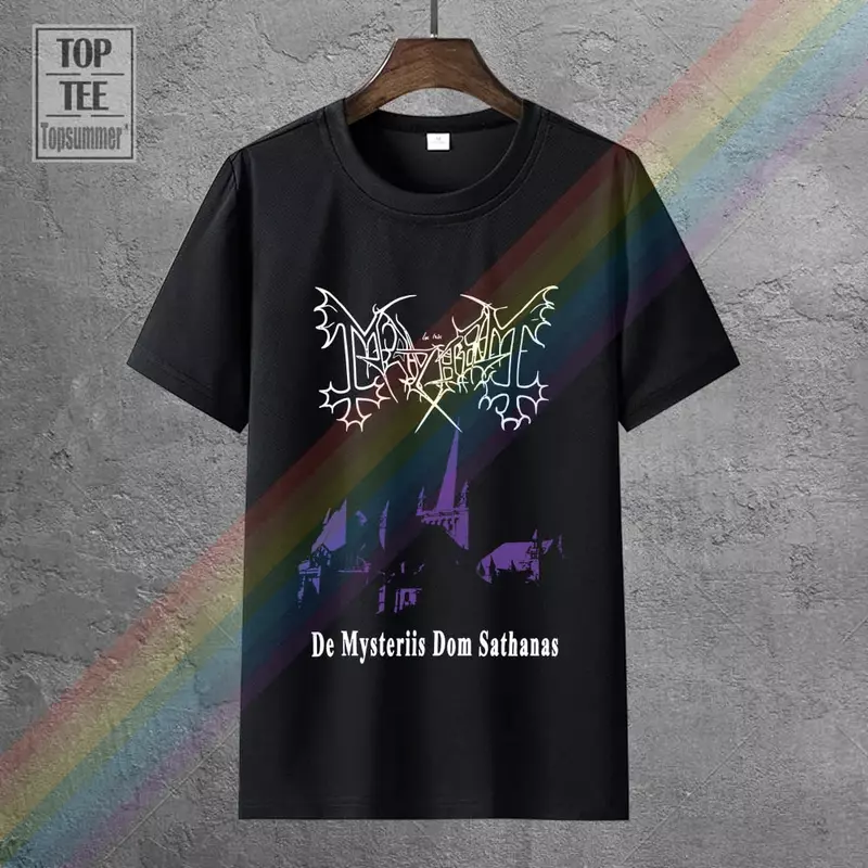 Mayhem De Mysteriis Dom Sathanas T-shirt L Onsterfelijke Enslaved Taake Gorgoroth Novelty Cool Tops Mannen Korte Mouw T-shirt 2018