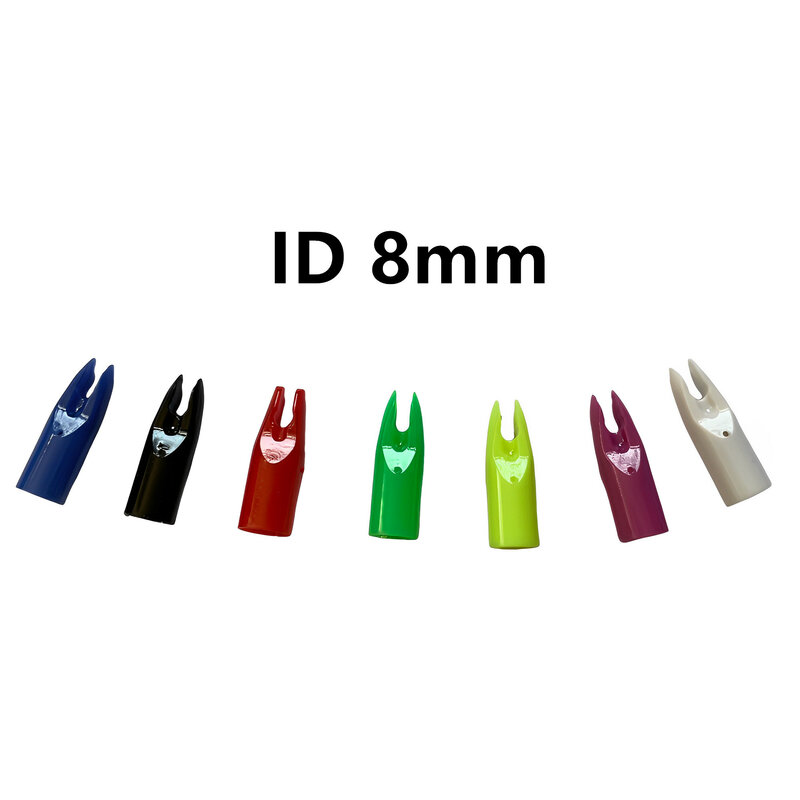 50pcs Arrows Nock Plastic ID 6 mm  ID 7 mm ID 8 mm Shaft  For Fiberglass Arrows Carbon Arrow Shafts DIY Nocks Replacement