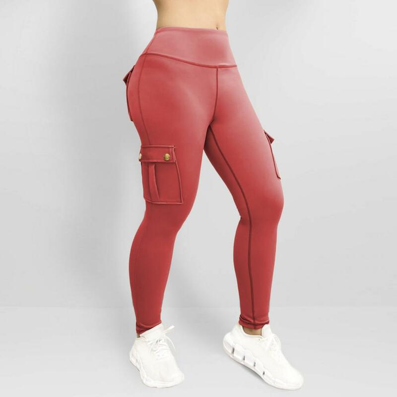 Butt-Lifting Leggings Yogahose mit hoher Taille und Taschen für Frauen Slim Fit Jogging hose atmungsaktiv schnell trocknend sportlich