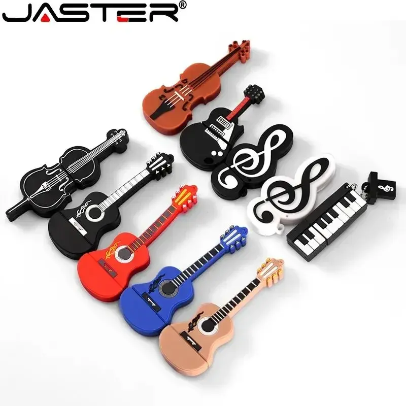 Jaster Cartoon 64Gb Leuke Muziekinstrument Gitaar Viool Waterdichte Usb Flash Drives 8Gb Pendrive 16Gb Usb 2.0 32Gb Usb Stick