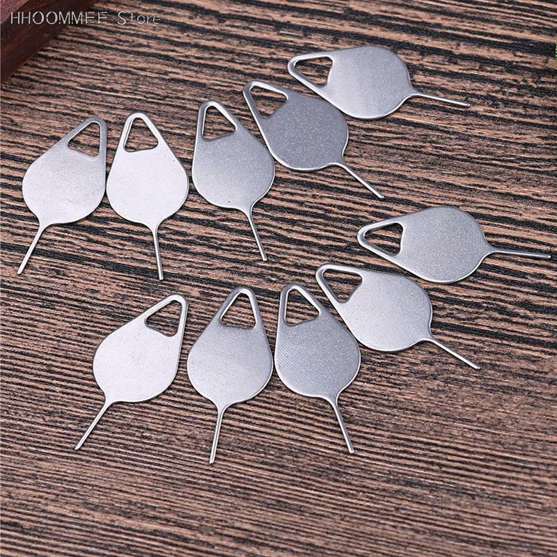 10pcs/set for Sim Card Tray Removal Eject Pin Key Tool Stainless Steel Needle for iPhone iPad Samsung for Huawei xiaomi
