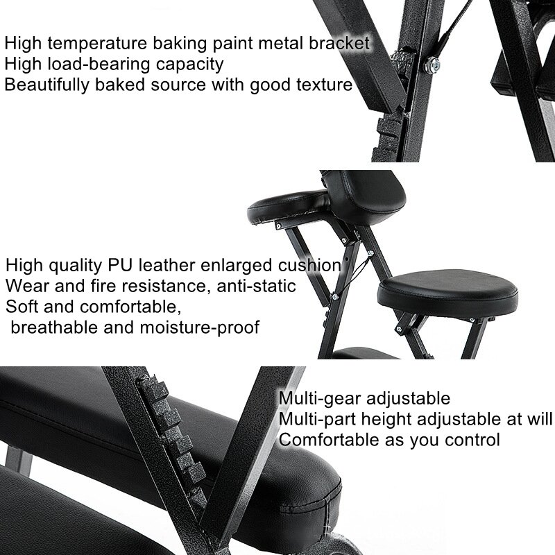 Fotel do tatuażu krzesło zdrowia składane fotel do masażu przenośne fotel do masażu skrobanie krzesła fotel do tatuażu łóżko kosmetyczne składanych