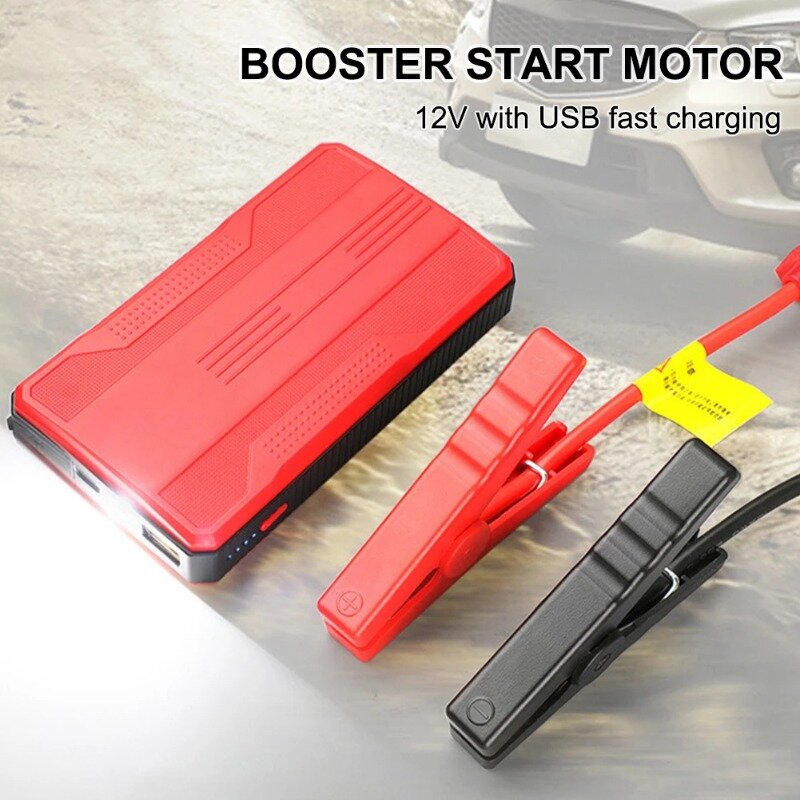 Portable Car Battery Jump Starter Power Bank 20000mAh Emergency Booster Starting Device 5V/2A Flashlight For 12V Gasoline Auto