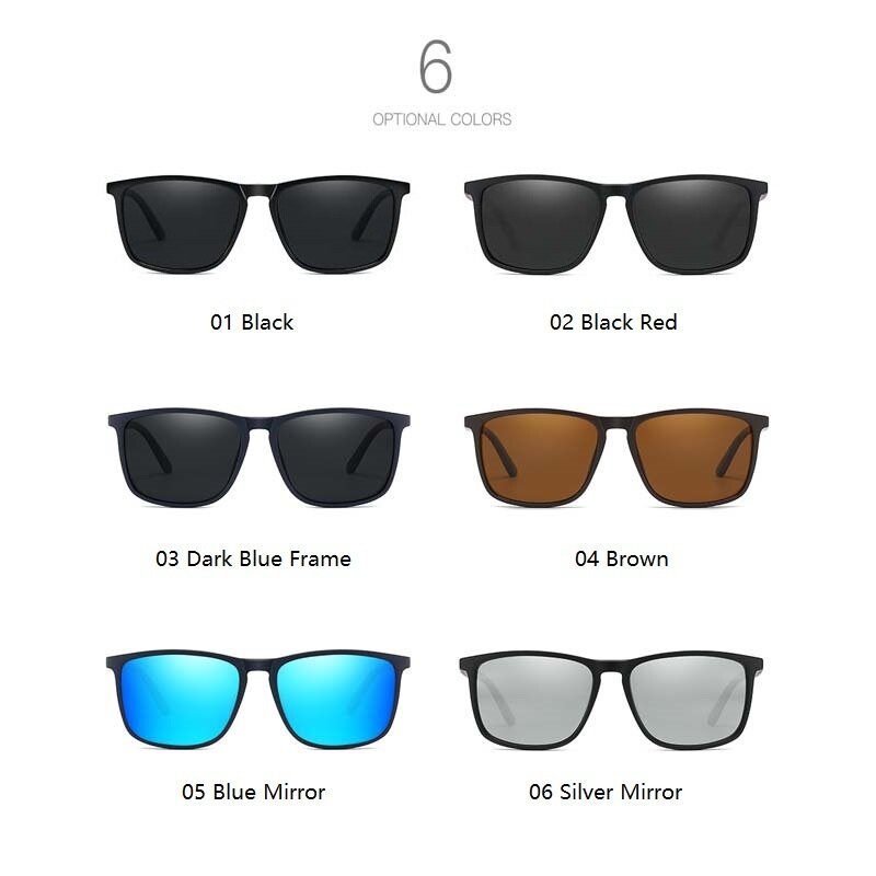 Luxus Quadrat Vintage Polarisierte Sonnenbrille Für Männer Frauen Mode Reise Fahren Anti-glare Sonnenbrille Männlichen TR90 Brillen UV400
