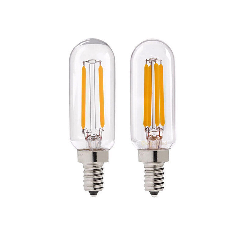 Edison LED bulbo de filamento, lâmpada de vidro vintage, luz do candelabro de cristal, E14, T25, 4W, 8W, 12W, AC 220V, 10pcs por lote