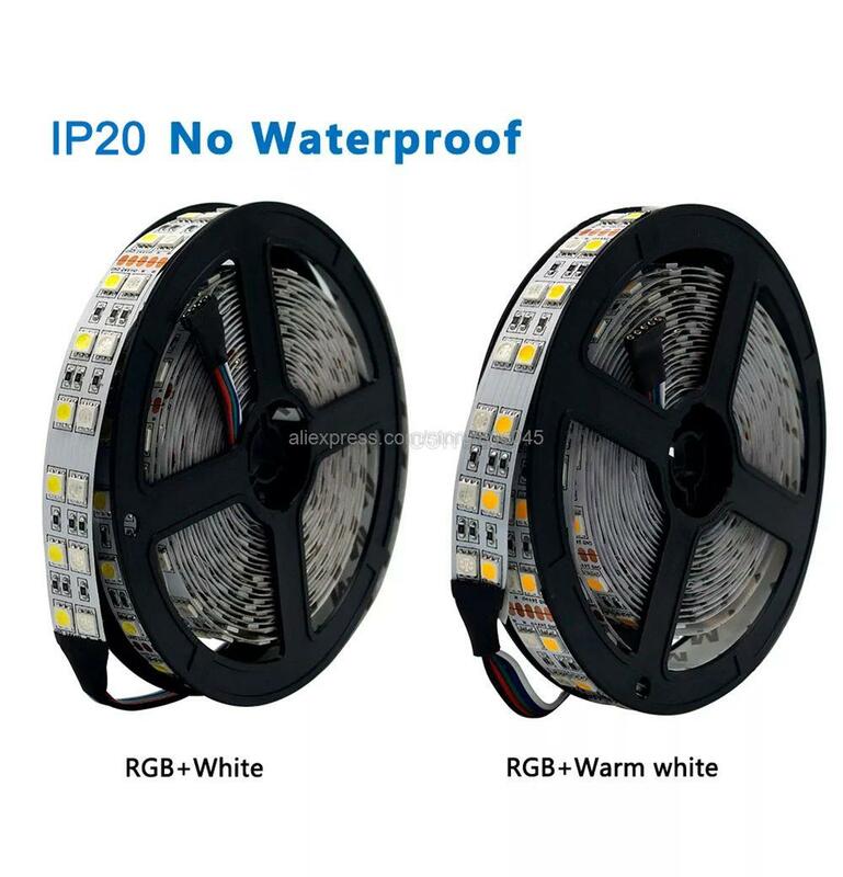 Tira de luces LED de doble fila, 5m, 12V, 24V, CC, SMD, 5050 RGB, RGBW, RGBWW, blanco frío, blanco cálido, Flexible, 120LED/m, 600LED, 15mm, PCB, IP20, IP67