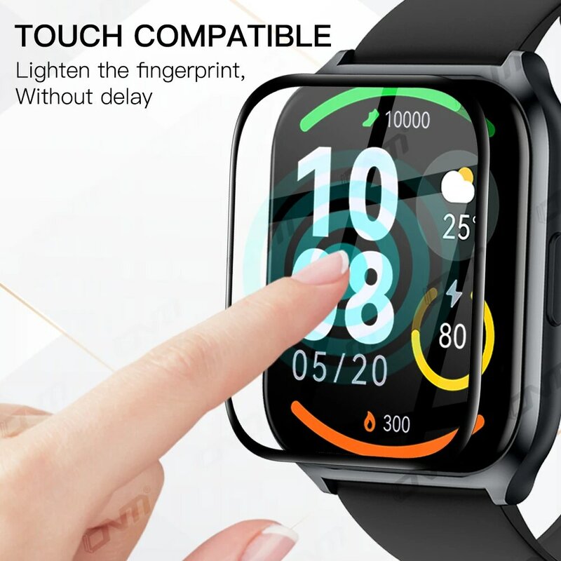 20D Screen Protector for Haylou Watch 2 Pro Flexible Soft Protective Film for Haylou Watch 2 Pro Full Coverage Film (Not Glass)