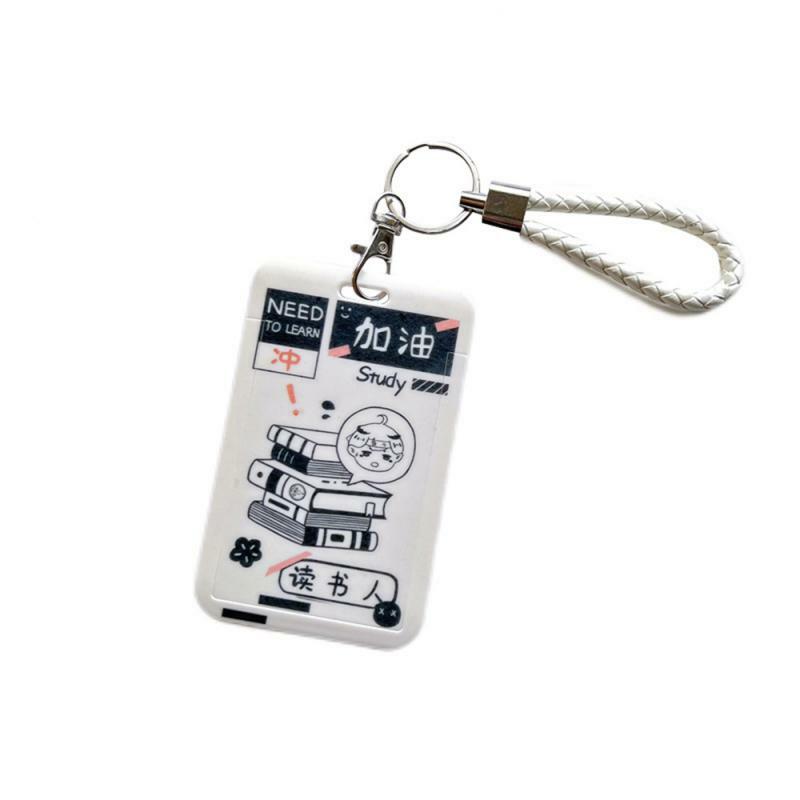 2/4SETS Bus Card Protective Case Cute Unique Fashion Abs Modern Minimalist Student Supplies Key Chain