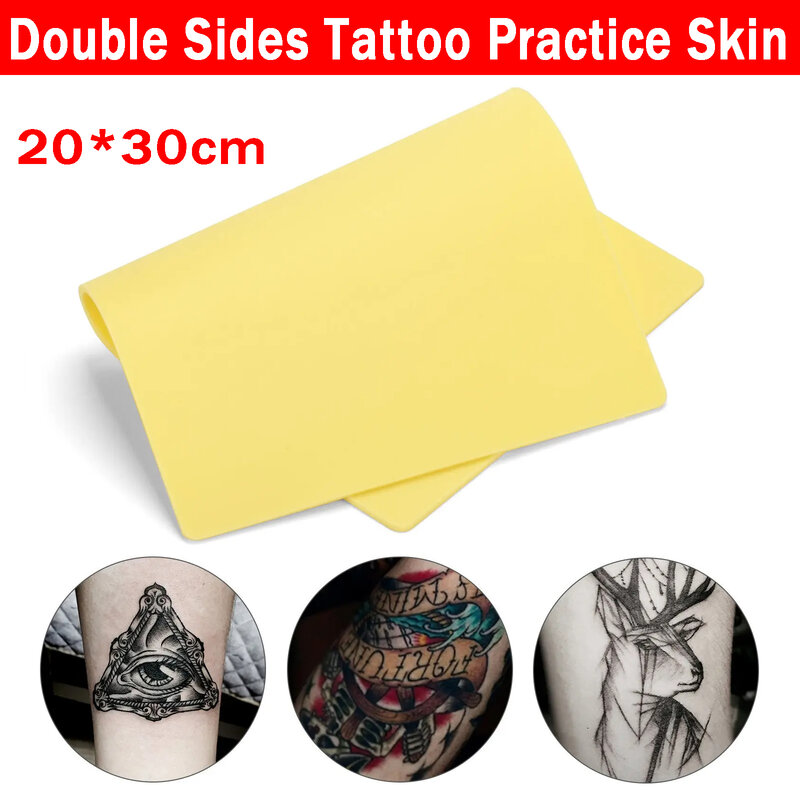 Piel de doble cara para práctica de tatuaje, piel falsa para principiantes y artistas del tatuaje, suministros para tatuajes, accesorios para tatuajes