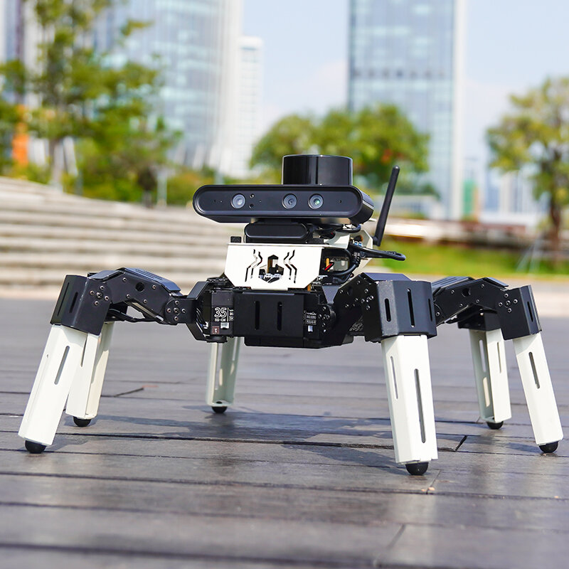 Yahboom 18DOF ROS2 AI Intelligent Recognition DIY Programming Development Hexapod Robot Kit for Raspberry Pi Jetson Nano