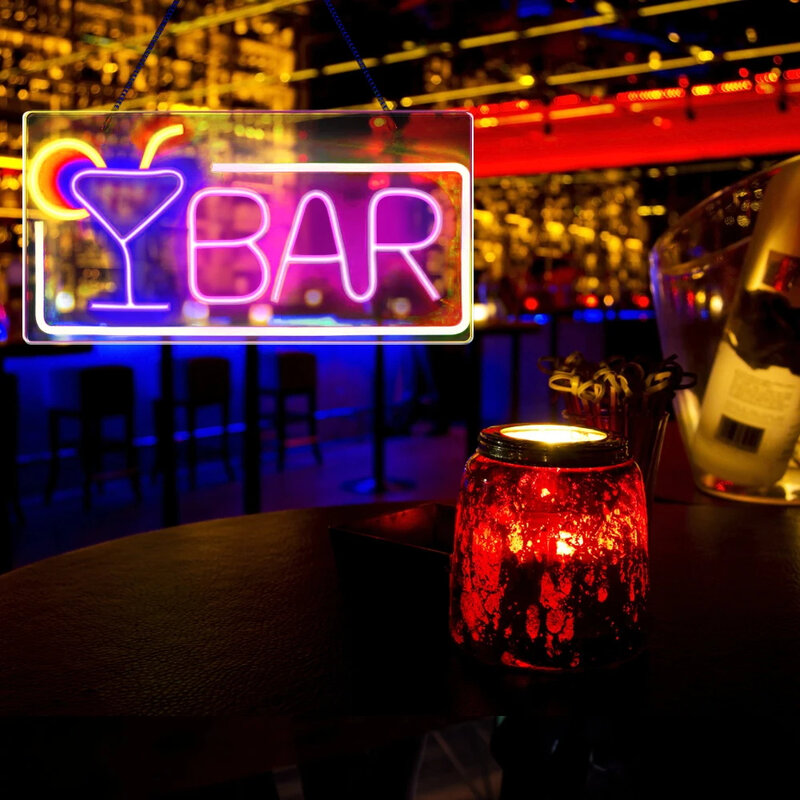 Nowy listwa LED neonowy Bar świecący w tle Neon nocne oświetlenie restauracji dekoracja hotelu Logo oświetlenie nastrojowe 2024
