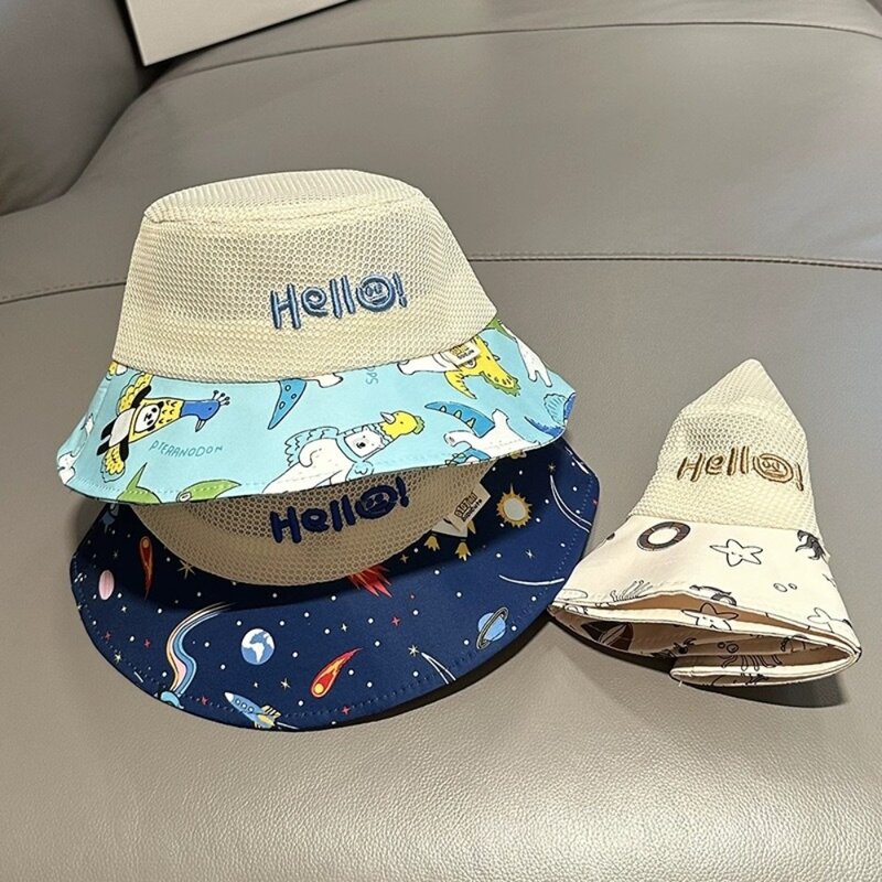 Topi Bucket bayi bernapas untuk anak laki-laki perempuan topi Bucket anak-anak topi nelayan bayi musim panas balita Panama topi matahari
