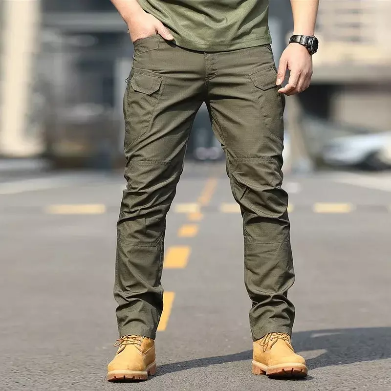 Fãs militares Calças Multi bolso, calças táticas, tecido elástico, IX9 Cidade Serviço Especial, IX7 Workwear