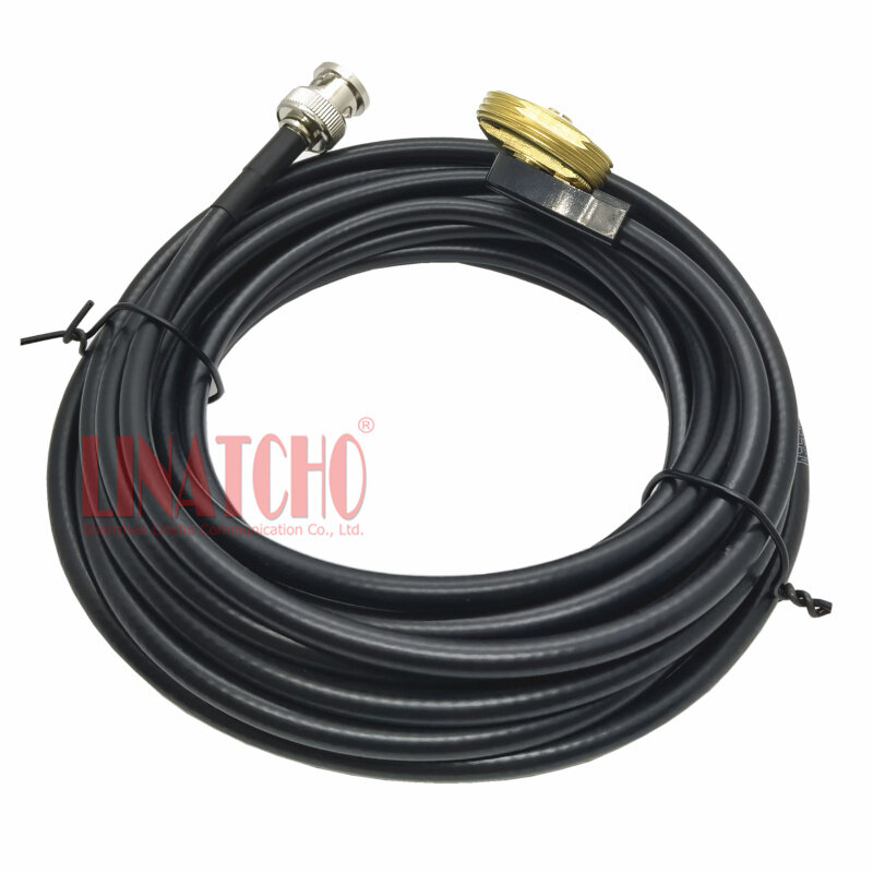 Accommodate Handheld Radios Antenna BNC Male to NMO Mount Connector Cable Using 5 Meters RG58 Coax