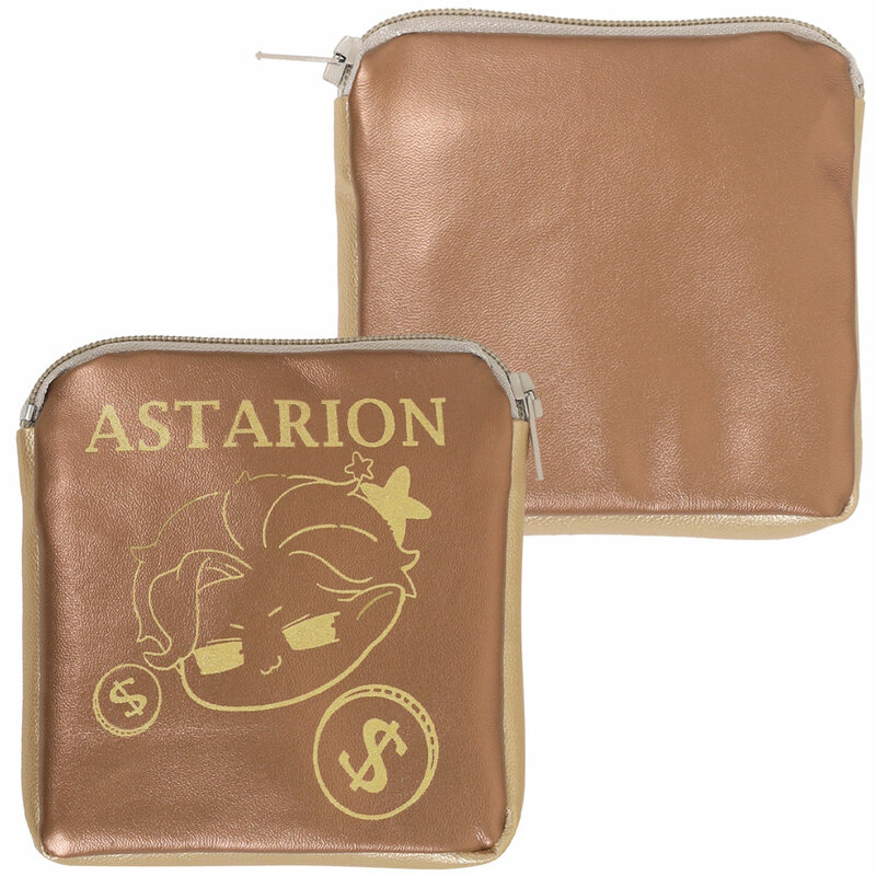 Женский кошелек для косплея Astarion, черно-белый кошелек для монет, сумочка, кожаный Органайзер на молнии для кредитных карт, сумки для денег