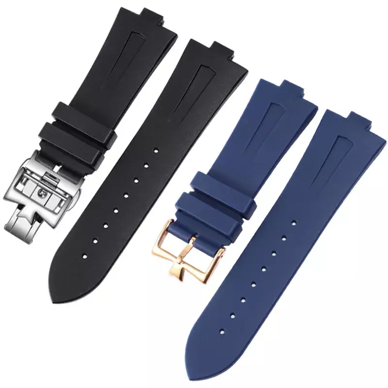 VachAndercrisscross-Bracelet de montre en caoutchouc de silicone pour homme, bouton papillon, convient pour Vc World P47040 Series, 25mm
