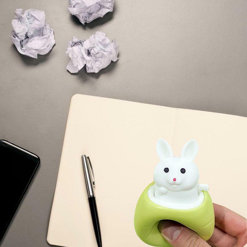 Kawaii królik marchewka Squeeze zabawka kreskówka niespodzianka króliczek śmieszna lalka zabawki sensoryczne dla dzieci dorosłych stres