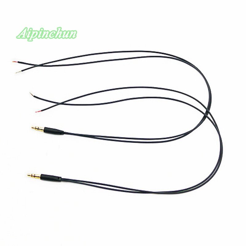 Câble de remplacement pour écouteurs, 3.5mm, 3 pôles, cordon TPE, environ 45cm, noir