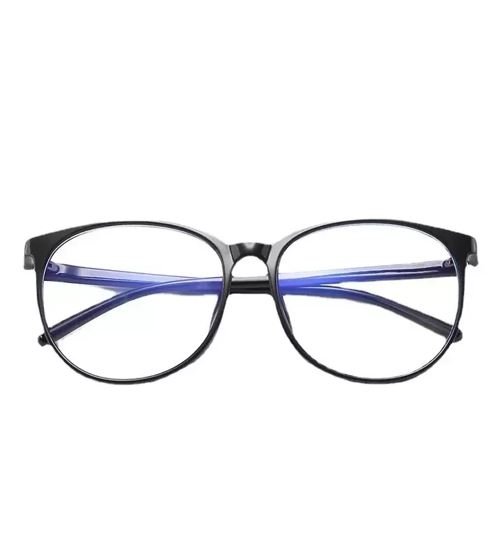 男性と女性のための透明なコンピューター眼鏡,青いアンチライトガラス,丸いレンズ,ブロッキング,眼鏡