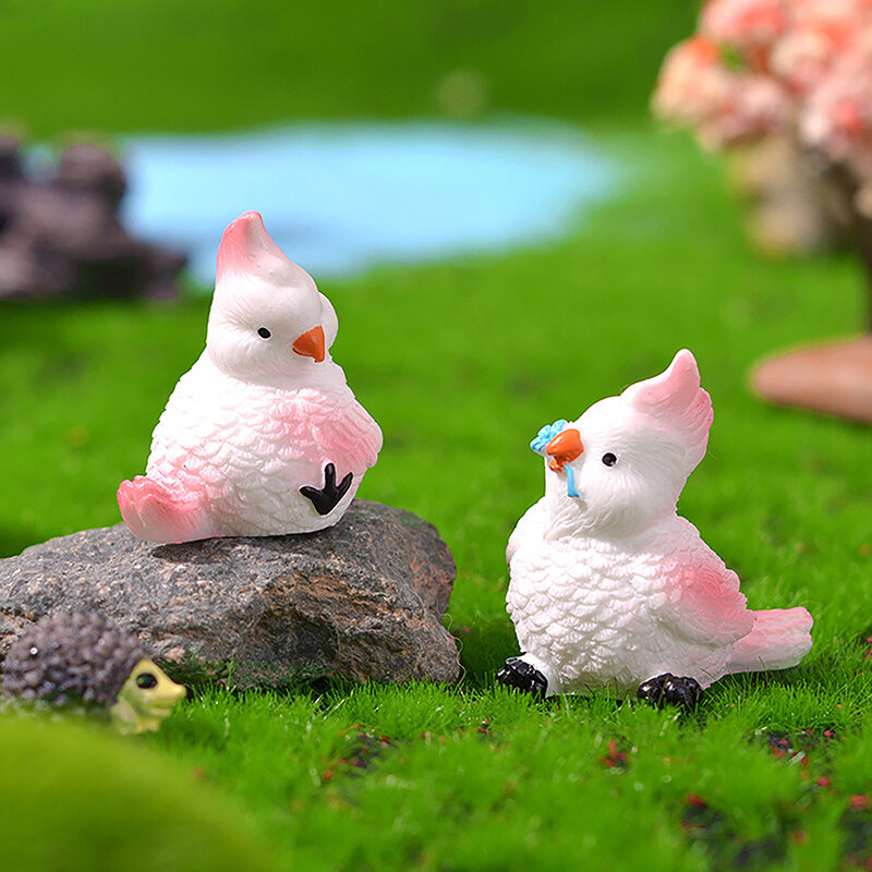 اكسسوارات منزلية صغيرة المشهد الديكور صغير لطيف الطيور الراتنج دمية نموذج المشهد الصغير لعبة محاكاة الحيوان