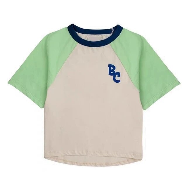 BC 24 SS camisetas y pantalones cortos para niños, conjuntos de ropa para niñas y niños, camisetas de manga corta con estampado lindo, conjuntos de ropa