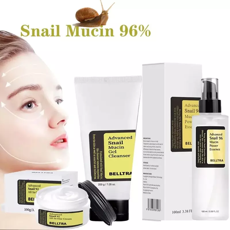 Snail mucin 96% Korean skin care facial anti-aging whitening essence fades fine lines, repairs and tightens the face
