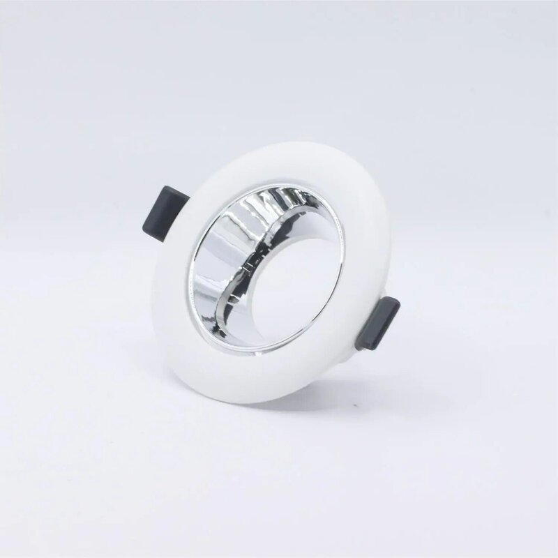 Белая современная металлическая осветительная рама MR16 с регулируемым передним кольцом, Круглый встраиваемый потолочный светильник