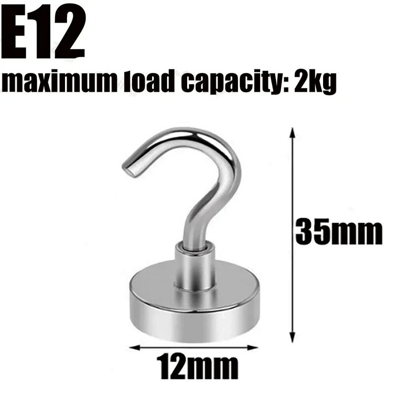 10/1PCS Metal Strong Magnetic Hook Wall-mounted Heavy-duty Magnetic Hook Key Hanger Home Kitchen Bathroom Accessories Magnet