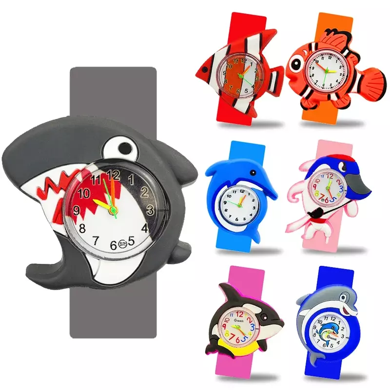 Reloj de dibujos animados para niños de 1 a 15 años, 99 estilos, juguete de tiempo de aprendizaje, Slap, regalo de Navidad