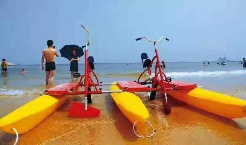 Bicicleta de agua de plástico de doble asiento, flotador de bicicleta de agua, 2 passager, se proporciona posventa