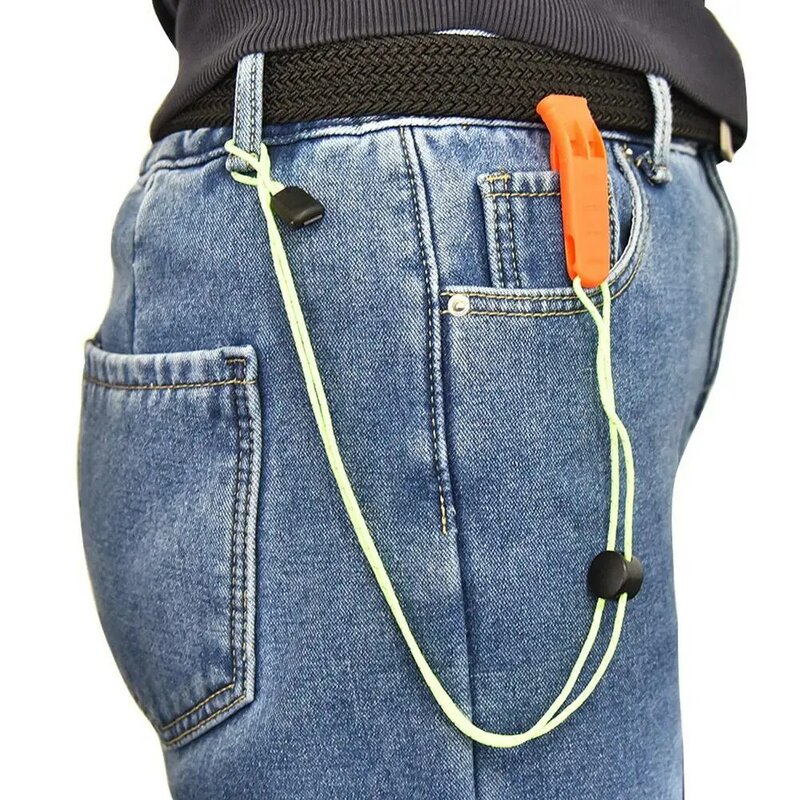 Sifflet Portable à Double tuyau avec corde de queue pour Football, pour Camping en plein air, randonnée, survie et sauvetage d'urgence
