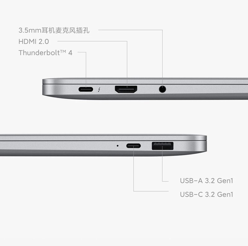 PC portable Xiaomi Mi Redmibook Pro 14 pouces, écran de 2022 pouces, processeur Intel i7-12650H/i5-12450H, carte graphique GeForce MX550, 16 go de RAM, SSD de 512 go, 120Hz