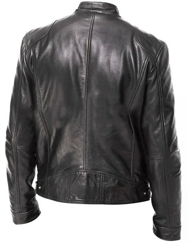 Leather Leather Jacket Black and Brown Soft Sheepskin Leather European and American Fashion Trend