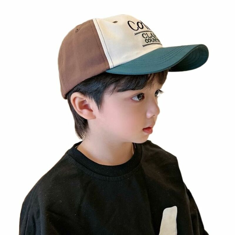 Sombrero de béisbol transpirable para niños, gorra informal de algodón con bordado de letras, visera para correr al aire libre