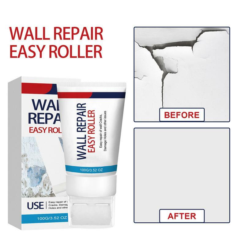 Крем для ремонта стен, 100 г, средство для ремонта стен, паста для обновления, водонепроницаемая быстросохнущая роликовая кисть, дизайнерская паста, устойчивая к трещинам