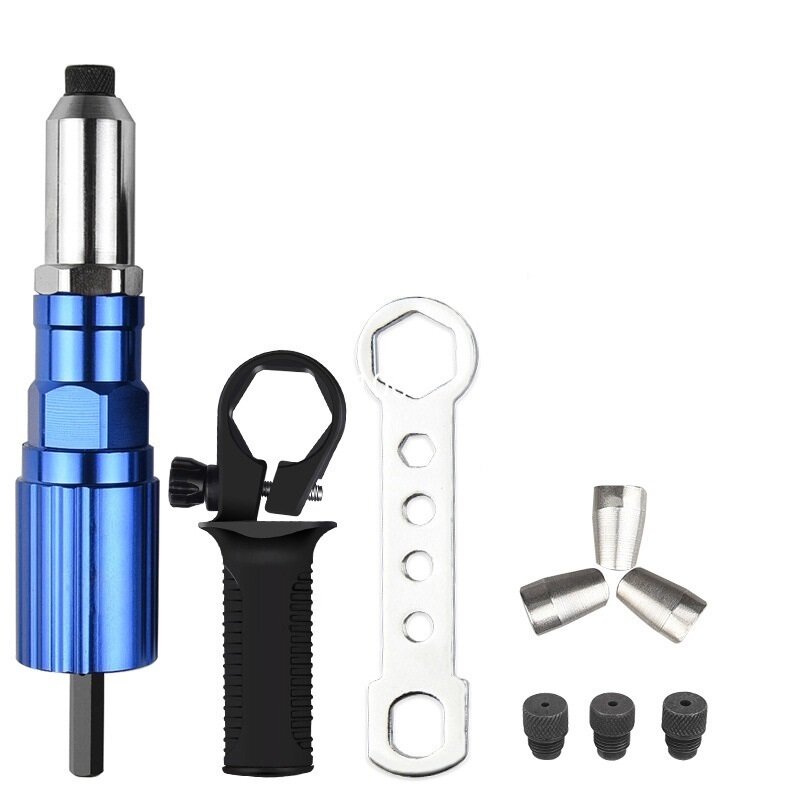 2.4mm-4.8mm Electric Rivet Gun Adapter, Home Cordless Riveting Tool, Insert Nut Pull Riveting Tool, Suitable For Electric Drills