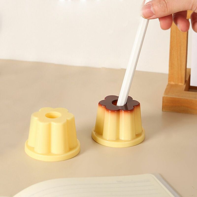 Porte-stylo pudding crème de bureau, stockage de papeterie, boîte de papeterie, forme de pudding multifonctionnelle