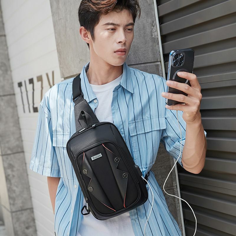 Деловая сумка через плечо для мужчин, нейлоновая холщовая модная уличная спортивная мужская сумочка-мессенджер на ремне