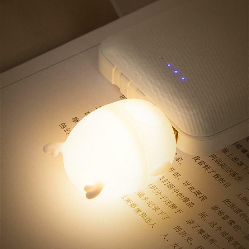 1 ~ 10PCS luce d'atmosfera della stanza salvaspazio materiali bianchi rispettosi dell'ambiente lampada da lettura a forma di cervo semplice e carino